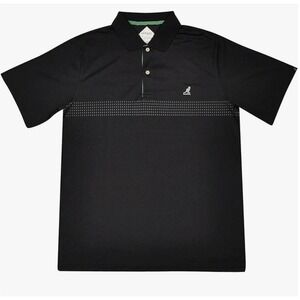 Kangol Golf Mens M Performance Polo Shirt Black Striped K1551PJ UV Protection